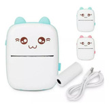 Mini Impressora Termica Bolso Bluetooth Rosa Gato 57mm S Fio