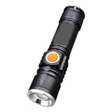 Mini Lanterna Tática Com Zoom Recarregável Cor Da Luz Branco