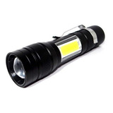 Mini Lanterna Tática Led Recarregável Com Zoom B-max Lanterna Preto Luz Branco