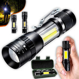 Mini Lanterna Tática Led Usb Forte Recarregável Profissional