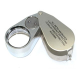 Mini Lupa Dupla Aumento Para Joias Led 40x25 Mm 9890