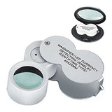 Mini Lupa Dupla Aumento Para Joias Led 40x25mm 9888