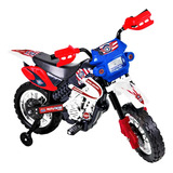 Mini Motinha Elétrica Infantil Azul Moto Cross P/ Crianças