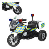 Mini Moto, Triciclo Infantil, Elétrico, Brinquedo - Policia Cor Preto/branco Voltagem Do Carregador 110v/220v