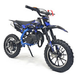Mini Moto Cross 49cc Infantil Partida Manual 2 Tempos Azul