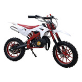 Mini Moto Cross A Gasolina 49cc 2 Tempos Freio A Disco Cor Vermelha