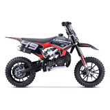 Mini Moto Cross Fun Motors 49cc Partida Elétrica Motorizada Cor Vermelho