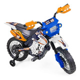 Mini Moto Cross Infantil Elétrica Azul 6v Motocross
