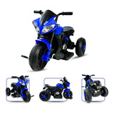 Mini Moto Elétrica Infantil 6v Azul Com Sons Unitoys 3+ Anos Voltagem Do Carregador 110v/220v