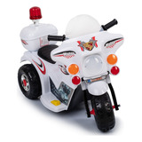 Mini Moto Elétrica Infantil 6v Com Baú Branco