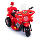 Mini Moto Elétrica Infantil 6v Com Baú Vermelho