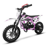 Mini Moto Gasolina Cross Infantil 49cc Mbx Cor Rosa