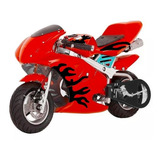 Mini Moto Infantil Gasolina 2 Tempos 49cc Speed Ninja Gp Esportiva Vermelha Importway Wvpr-204
