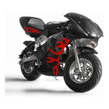 Mini Moto Pocket Speed Preto 49cc Á Gasolina E Óleo Infantil