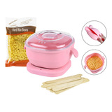 Mini Panela Quente Depilação + 100g Grão Cera + 10 Palitos