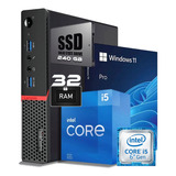 Mini Pc Lenovo Core I5 6° Ger 32 Gb Ram 240 Ssd Win11 + Wifi