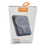 Mini Power Bank Carga Rápida Sem Fio 5000 Mah Knc-8885 Cor Preto