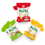  Mini Puffs Snack P/ Crianças Mix De Sabores 12 Unidades 15g