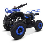 Mini Quadriciclo Infantil Gasolina 49cc Mbx Partida Elétrica Azul Atv-7