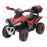 Mini Quadriciclo Moto Elétrica Criança Infantil Bateria 6v Luz Som Bivolt Brinqway Bw-129 Cor Vermelho