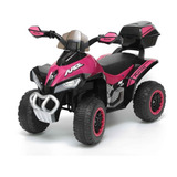 Mini Quadriciclo Moto Elétrica Criança Infantil Bateria 6v Luz Som Bivolt Rosa Importway Bw-129 Rs