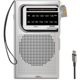 Mini Rádio Radinho A Pilha Portátil De Bolso Pequeno Am/fm