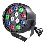 Mini Refletor Par 12 Leds Digital Strobo Dmx Efeito Rgbw 110v/220v