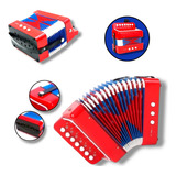 Mini Sanfona Acordeon Infantil Gaita- Max Midia Frete Grátis