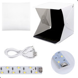 Mini Studio Box Cabine Fotográfico Led Com Fundos Portátil