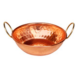 Mini Tacho Em Cobre C/ Alças Douradas 13 Cm (miniatura)