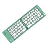 Mini Teclado Sem Fio Bluetooth Dobrável Recarregável Cores Cor De Teclado Verde Idioma Ptbr
