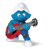 Miniatura Alemã Schleich Smurf Guitarrista Cod. 20449