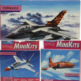 Miniatura Avião Caças Europeus 03 Unds P/ Montar Minikit 