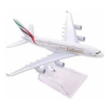 Miniatura Avião Emirates Airline Airbus A380 Metal 16cm