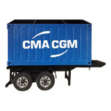 Miniatura Carga Caminhão Completa 1:32 Bug+container 20 Pés 