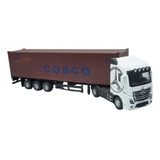 Miniatura Carreta Mercedes Benz Container Escala 1:50 Cosco