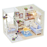  Miniatura Dollhouse Diy Kit Realista Mini 3d Casa Madeira 1