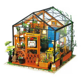  Miniatura Dollhouse Realista Mini 3d Casa De Flores Madeira