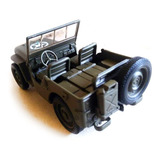 Miniatura Jeep Antigo 1941 Willys Army Militar Metal 1/38