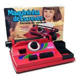 Miniatura Linda Máquina Escrever Brinquedo Antigo Glasslite