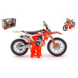 Miniatura Moto 1/18 Ktm 450 Sx-f 2018 #84 - Burago Red Bull 