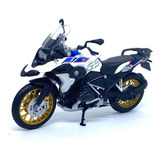 Miniatura Moto Bmw R1250 Gs Sem Base Branca 1:12 Maisto