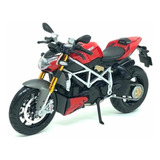 Miniatura Moto Ducati Streetfighter S Vermelha 1:12 Maisto