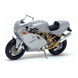 Miniatura Moto Ducati Supersport 900 1:18 Burago Prata