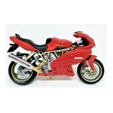 Miniatura Moto Ducati Supersport 900 Vermelha Burago 1/18