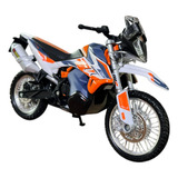 Miniatura Moto Ktm 790 Adventure R Rally Burago 1:18