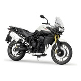 Miniatura Moto Triumph Tiger 800 Bigtrail Branca 1:18 Welly