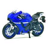 Miniatura Moto Yamaha R1 2021 1:18 Maisto Azul