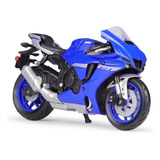 Miniatura Moto Yamaha Yzf R1 2021 1/18 Maisto Coleção
