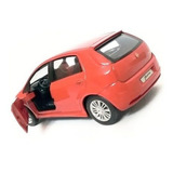 Miniatura Nacionais Fiat Punto Vermelho 11cm Metal Ano 2008